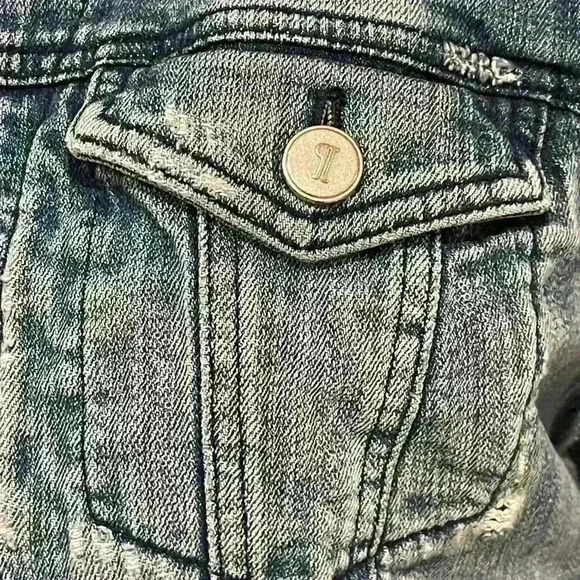 Anthropologie Pilcro Letterpress Crop Denim Classic Jean Jacket MP - Picture 4 of 7